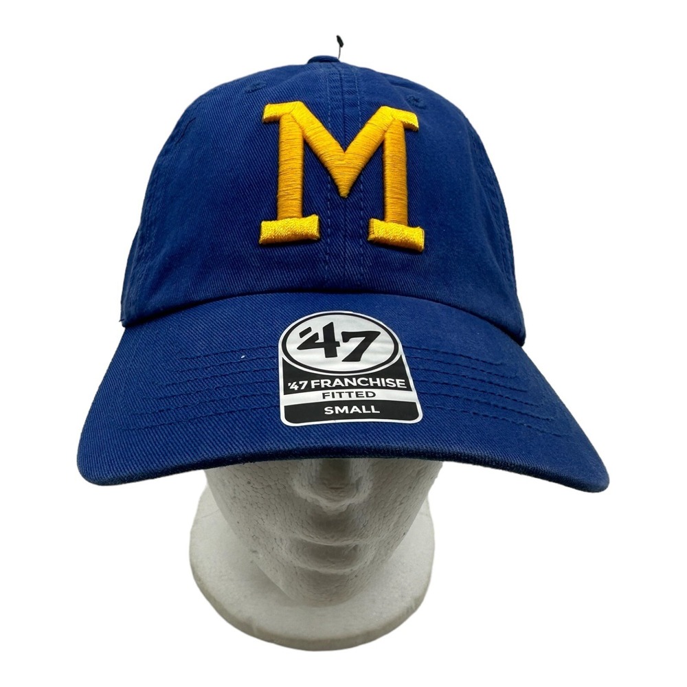 NWT Milwaukee Brewers '47 Franchise Cooperstown Fitted Hat Cap Men's Size S